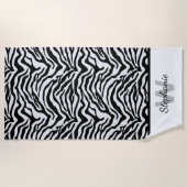 Zwart-wit zebraprint strandlaken (Voorkant)