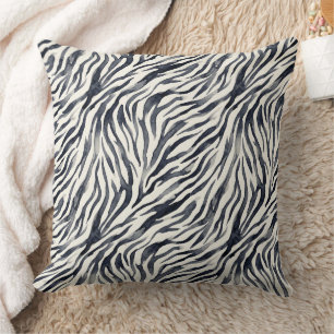 Zwart-wit zebraprintpatroon kussen