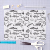  zwart-wit Zee - Scheppen Tissuepapier (Craft)