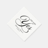 Zwart-wit zei ze: ja, feestdag servet (Hoek)