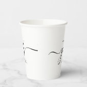 Zwart-wit zei ze ja Vrijgezellenfeest Papieren Bekers (Links)