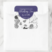 Zwart-wit Zelfgemaakt Blackberry Jam Label (Tas)