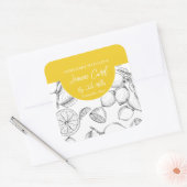 Zwart-wit Zelfgemaakt Lemon Curd Label (Envelop)