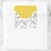 Zwart-wit Zelfgemaakt Lemon Curd Label (Tas)