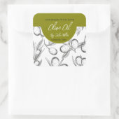 Zwart-wit Zelfgemaakte Olijfolie Label (Tas)