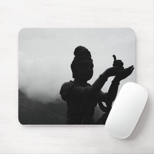 Zwart-wit Zen Mousepad Muismat (Met muis)