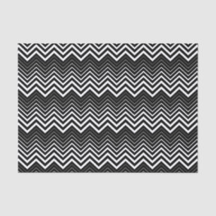 Zwart-wit zigzag-Chevron-papier Tissuepapier