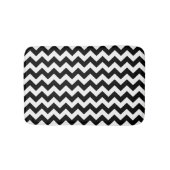 Zwart-wit Zigzag Chevron Pattern Badmat (Voorkant)