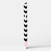 Zwart-wit Zigzag, Chevron Pattern, Jouw naam Case-Mate iPhone Case (Achterkant / Rechts)