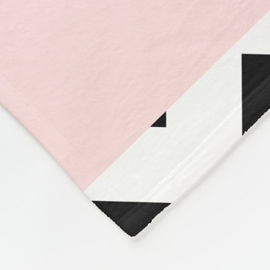 Zwart-wit Zigzag, Chevron Pattern, Jouw naam Fleece Deken (Hoek)