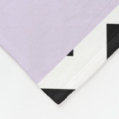 Zwart-wit Zigzag, Chevron Pattern, Jouw naam Fleece Deken (Hoek)