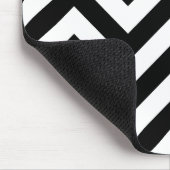 Zwart-wit Zigzag Chevron Pattern Muismat (Hoek)