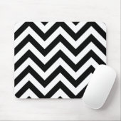 Zwart-wit Zigzag Chevron Pattern Muismat (Met muis)
