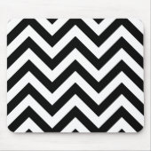 Zwart-wit Zigzag Chevron Pattern Muismat (Voorkant)