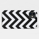 Zwart-wit Zigzag Chevrons Patroon Case-Mate iPhone Case (Achterkant (horizontaal))