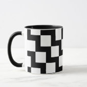 Zwart Wit ZigZag Mok (Links)