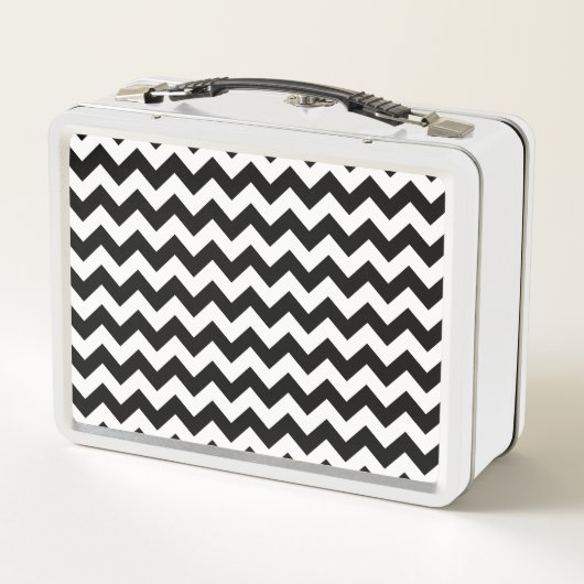 Zwart-wit zigzag patroon, Chevron Pattern (Achterkant)