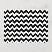 Zwart-wit zigzag patroon, Chevron Pattern Briefkaart (Voorkant)