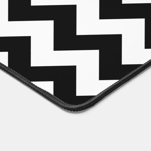 Zwart-wit zigzag patroon, Chevron Pattern Bureaumat (Hoek)