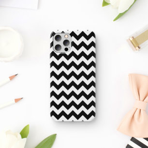 Zwart-wit zigzag patroon, Chevron Pattern iPhone 11 Hoesje