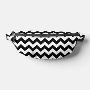 Zwart-wit zigzag patroon, Chevron Pattern Heuptasje