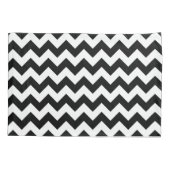 Zwart-wit zigzag patroon, Chevron Pattern Kussensloop (Achterkant)