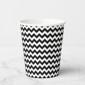 Zwart-wit zigzag patroon, Chevron Pattern Papieren Bekers (Links)