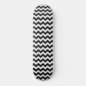 Zwart-wit zigzag patroon, Chevron Pattern Skateboard (Voorkant)