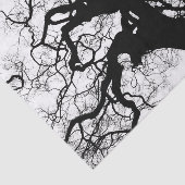 Zwart-wit zilhouet tissuepapier (Detail)