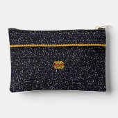 Zwart-wit Zilver Goud Artisan Haakprint Etui (Achterkant)