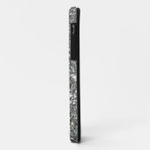 Zwart-wit "zilver" granietpatroon Case-Mate iPhone case (Achterkant/links)