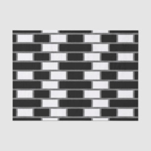 Zwart-wit zilverkleurig Tartan Gecontroleerd patro Tissuepapier