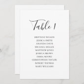 Zwart-wit zitplaatskaart. Moderne bruiloft Kaart (Voorkant / Achterkant)