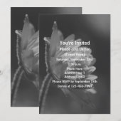 Zwart-Wit Zonnig Bloemenfeest Kaart (Voorkant / Achterkant)