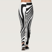 Zwart-wit zwenkpatroon leggings (Achterkant)