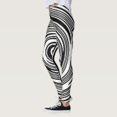 Zwart-wit zwenkpatroon leggings (Links)
