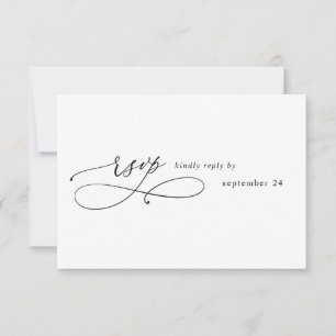 Zwart-witachtige kalligrafie 3 m Meal RSVP