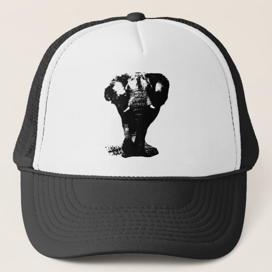 Zwart-witachtige Pop Trucker Pet (Voorkant)