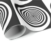 Zwart-witachtige spiraal cadeaupapier (Rol Hoek)