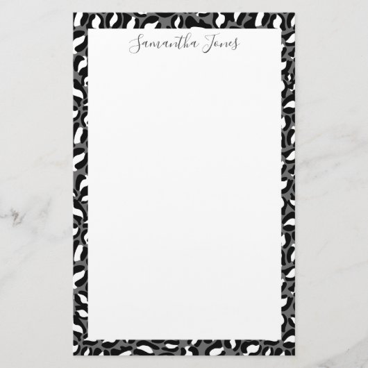 Zwart-witafdrukken | Gepersonaliseerd Briefpapier (Voorkant)