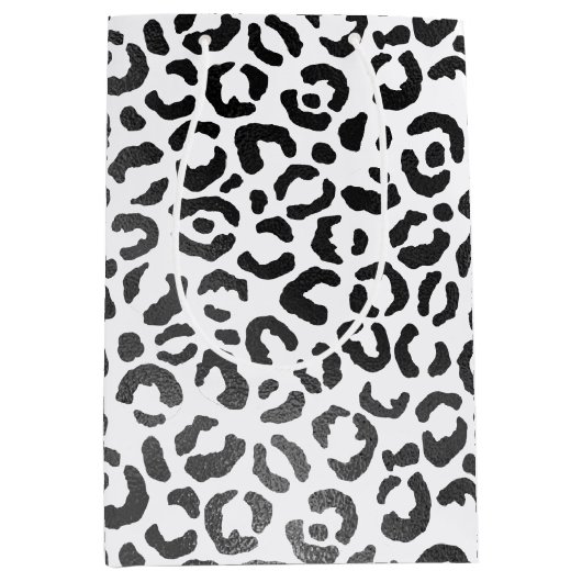 Zwart-witafdrukken medium cadeauzakje (Voorkant)