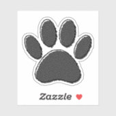 Zwart-witafdrukken met puppy Paw in striped vorm Sticker (Vel)