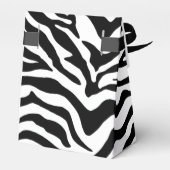 Zwart-witafdrukken met strips op zebra bedankdoosjes (Achterkant)