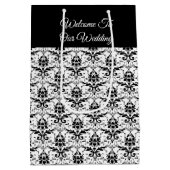 Zwart-witafdrukken - Weddenschap Gift Bag Medium Cadeauzakje (Achterkant)