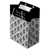 Zwart-witafdrukken - Weddenschap Gift Bag Medium Cadeauzakje (Achterkant Gekanteld)