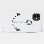 Zwart-witanker leopard-oogbekleding Case-Mate iPhone case (Achterkant (horizontaal))