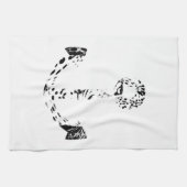 Zwart-witanker leopard-oogbekleding theedoek (Horizontaal)