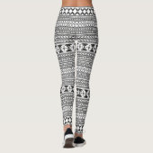 Zwart-witAztec afdrukken Leggings (Achterkant)