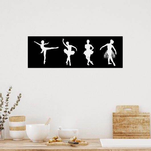 Zwart-witballet Poster (Keuken)