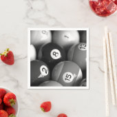 Zwart-witbaren met acht balkpapier — navelset servet (Insitu)